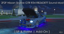 【GTA5载具】Nissan Skyline GTR R34 RB26DETT 发动机声效增强版 V0.2：最真实的声音体验