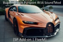【GTA5载具】布加迪Chiron Pur Sport W16声效模组：震撼的V12咆哮，完美还原竞速体验