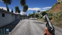 GTA5 黑色与镀铬版伯莱塔M9真实材质 MOD（完美动画）