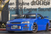 【GTA5载具】Nissan Skyline GT-R R34 RB26DETT 引擎声浪：极致性能的听觉盛宴