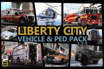 【GTA5载具】Liberty City Vehicle & Ped Pack：还原真实服务车辆，打造逼真洛圣都