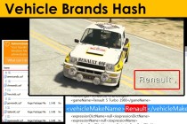 【GTA5模组】Vehicle Brands Hash (Addon DLC) v1.2.1：开上你喜欢的品牌车，轻松搞定！