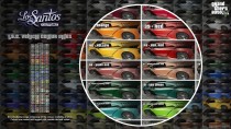 GTA5 车身颜色大全图鉴：LSC Vehicle Colours Index 让你一眼找到心仪色彩