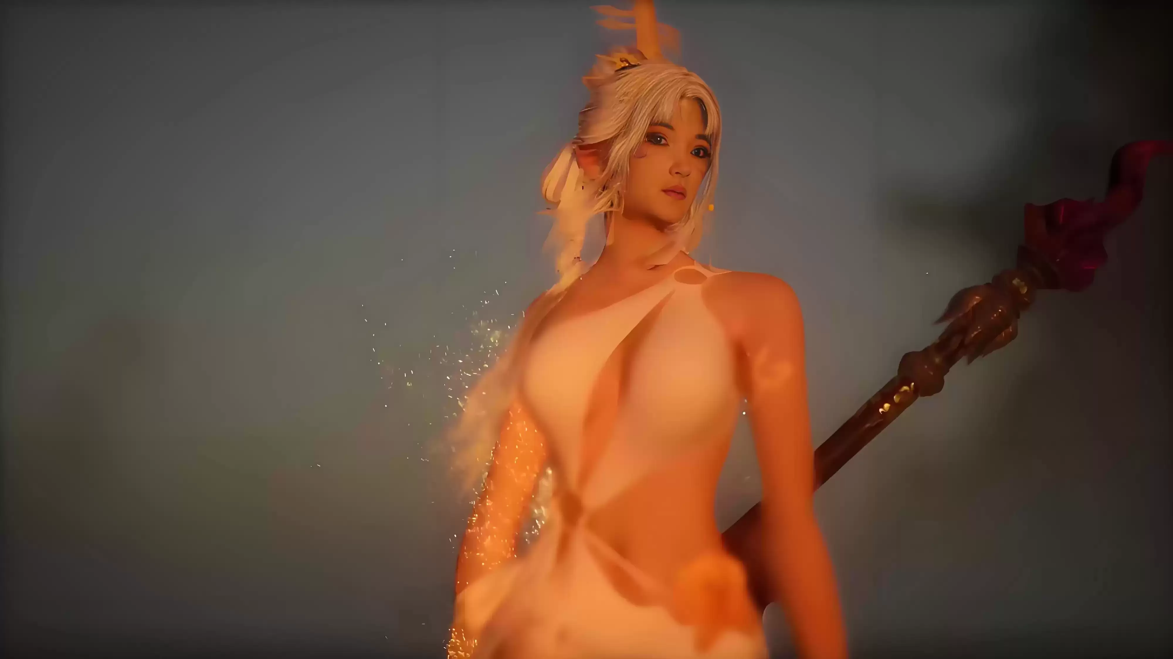 白色泳装季莹莹替换悟空