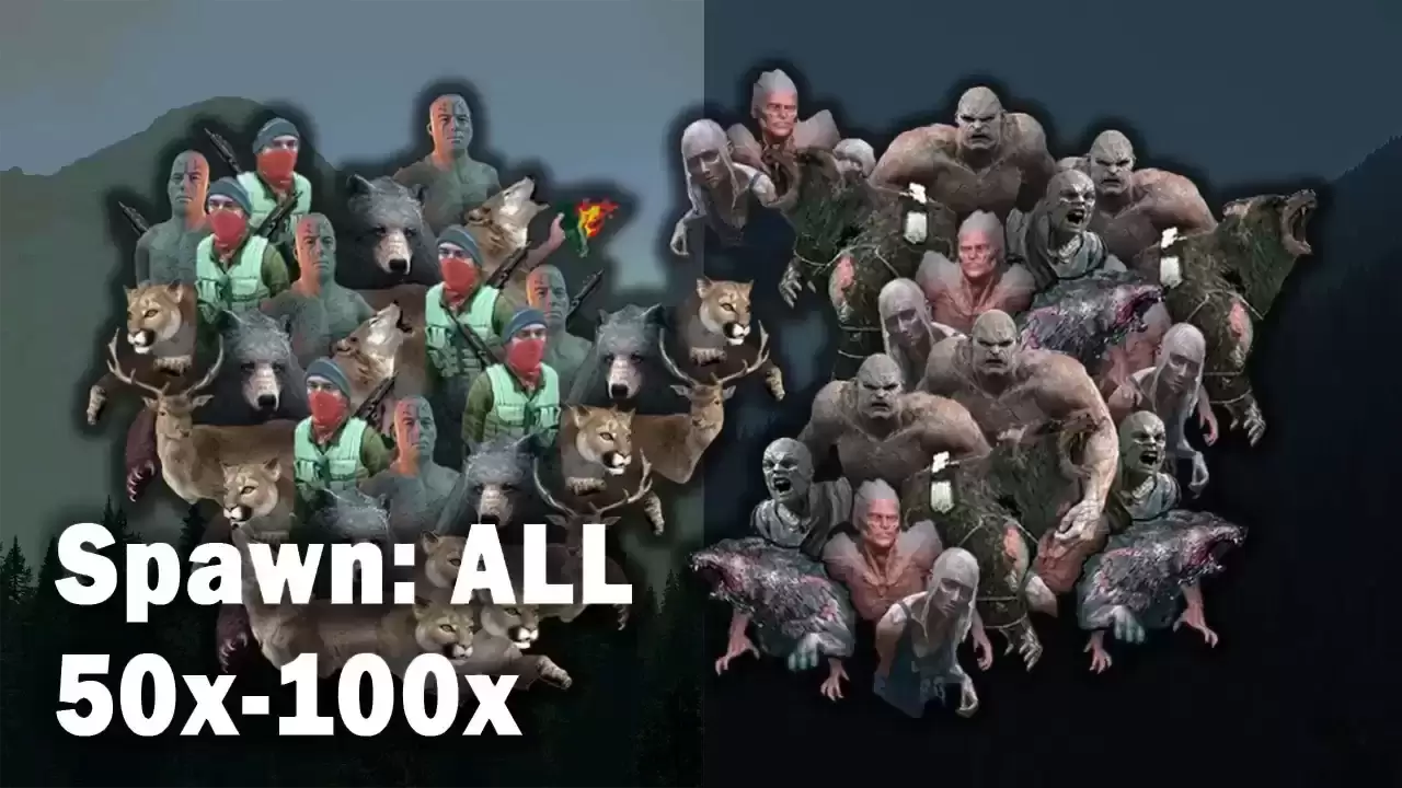 所有敌人（生成 50x-100x）- 不会破坏游戏