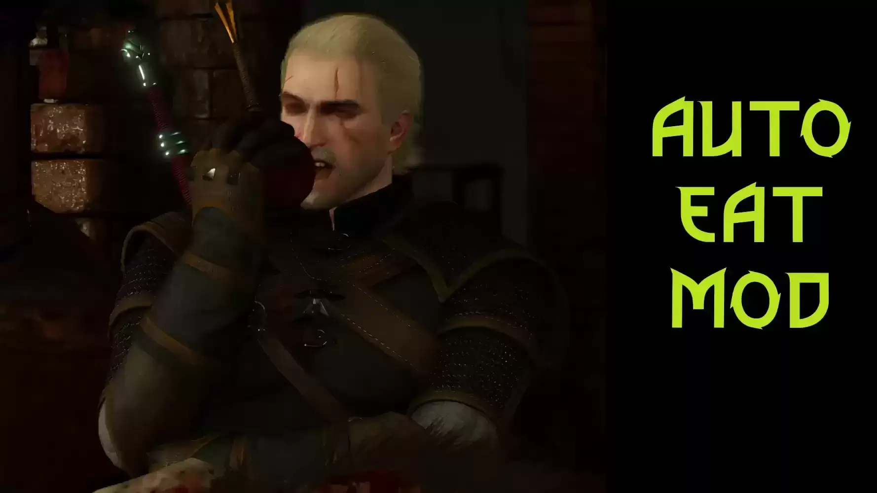 "让杰洛特在战斗中永不挨饿！" 🐺⚔️🍖 自动进食MOD - 兼容次世代版