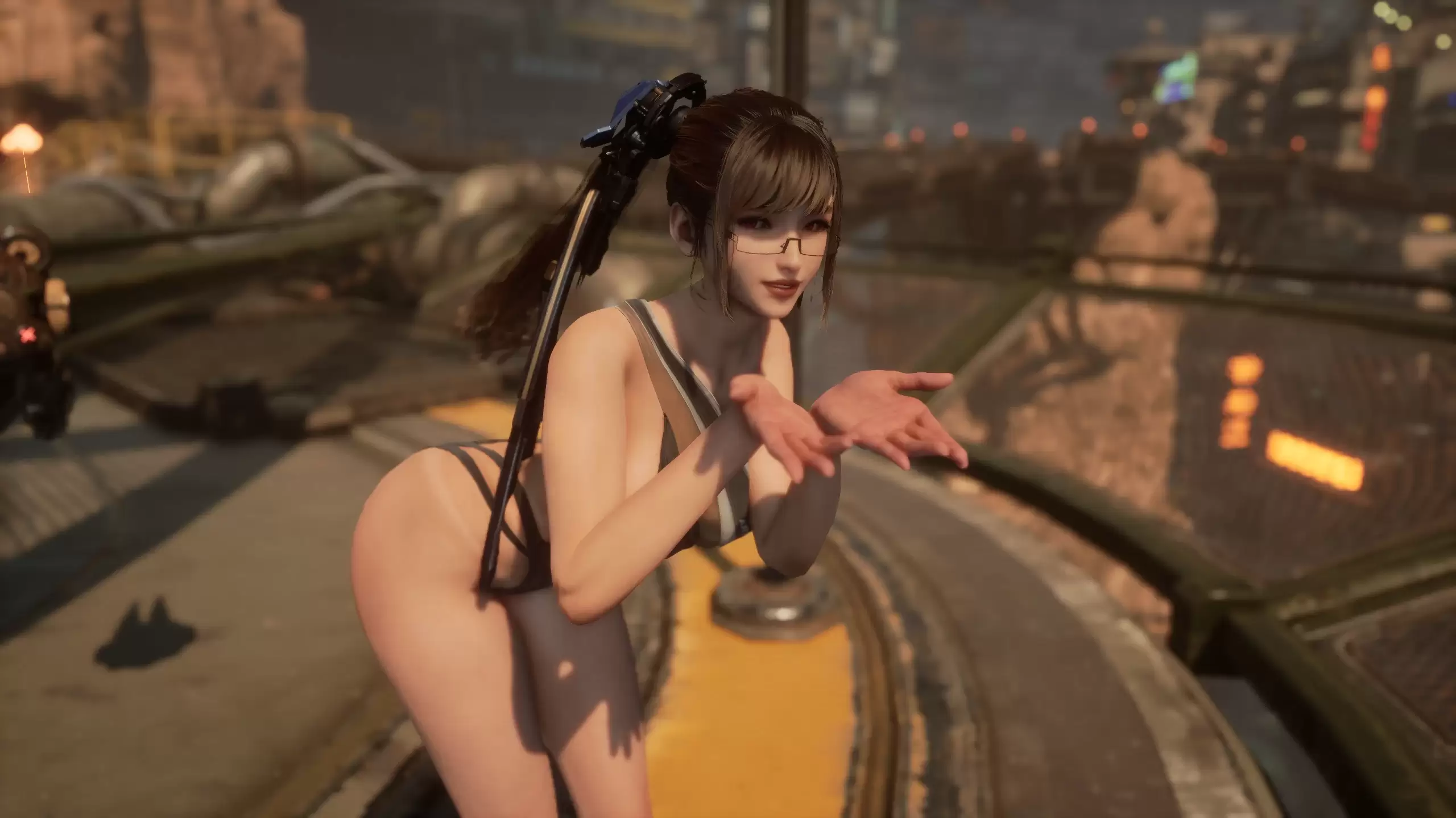 丰满版波浪斜角比基尼