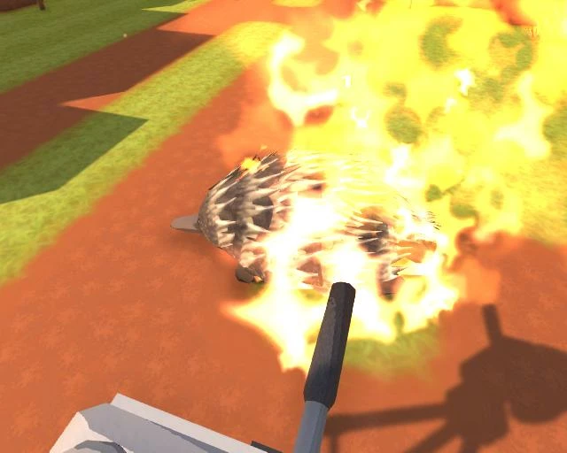 燃烧的小动物会掉落熟肉