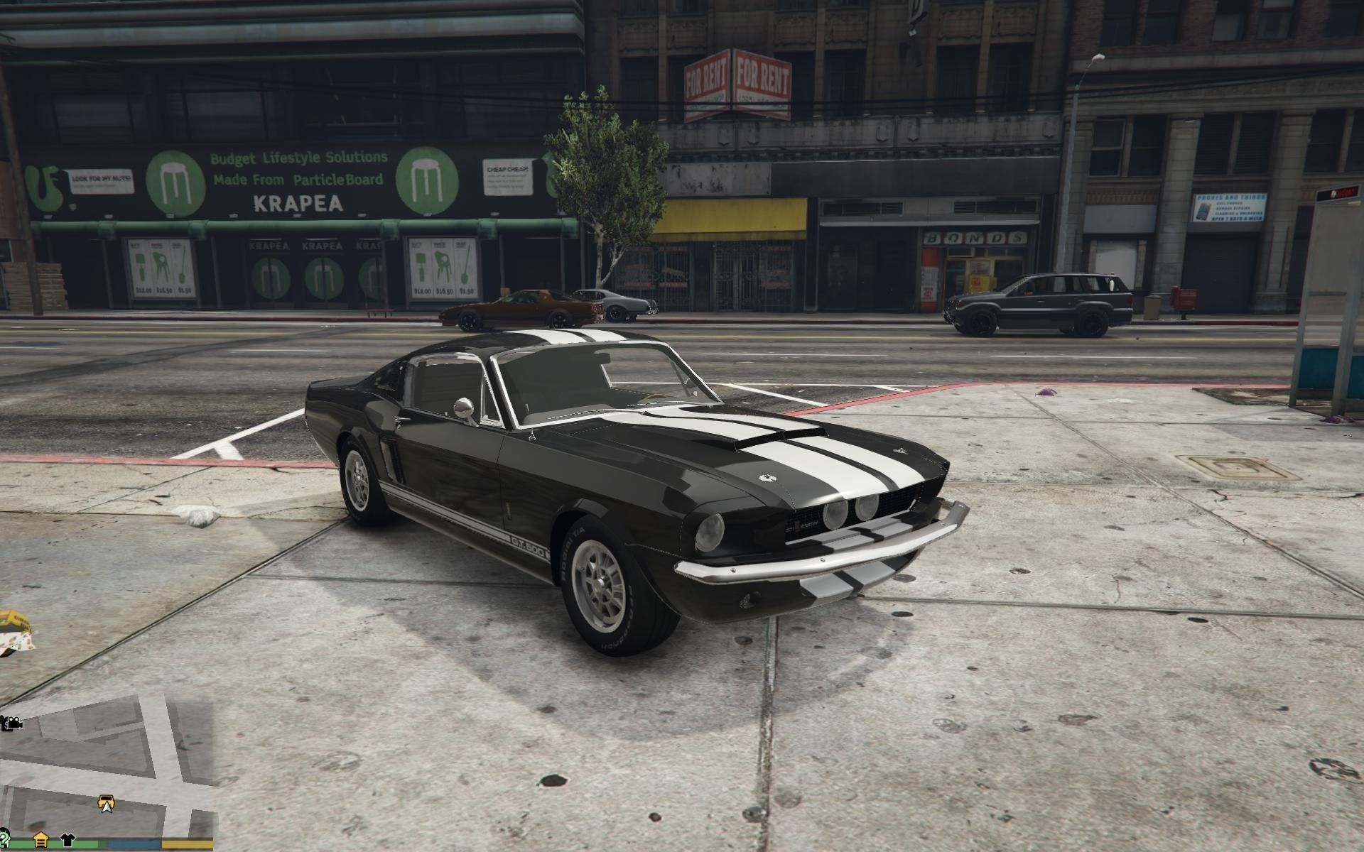 【GTA5载具】1967福特野马GT500:经典肌肉车的完美再现,打破窗户的真实感体验