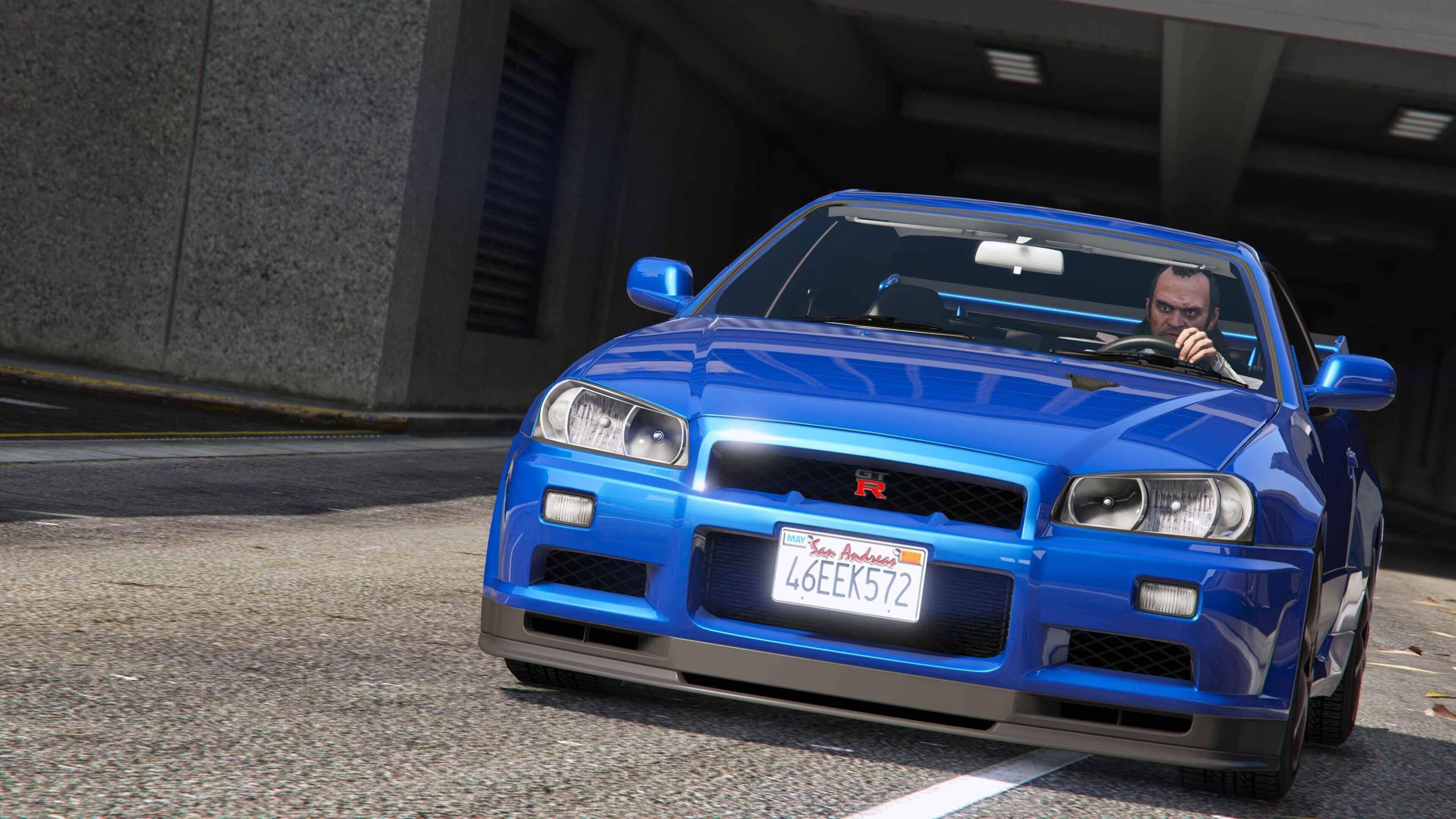 【GTA5载具】日产 Skyline GT-R (BNR34):经典性能怪兽的完美再现