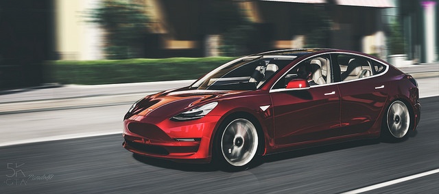 【GTA5载具】特斯拉 Model 3 2018:细节满分的电动神车,洛圣都街头的新宠