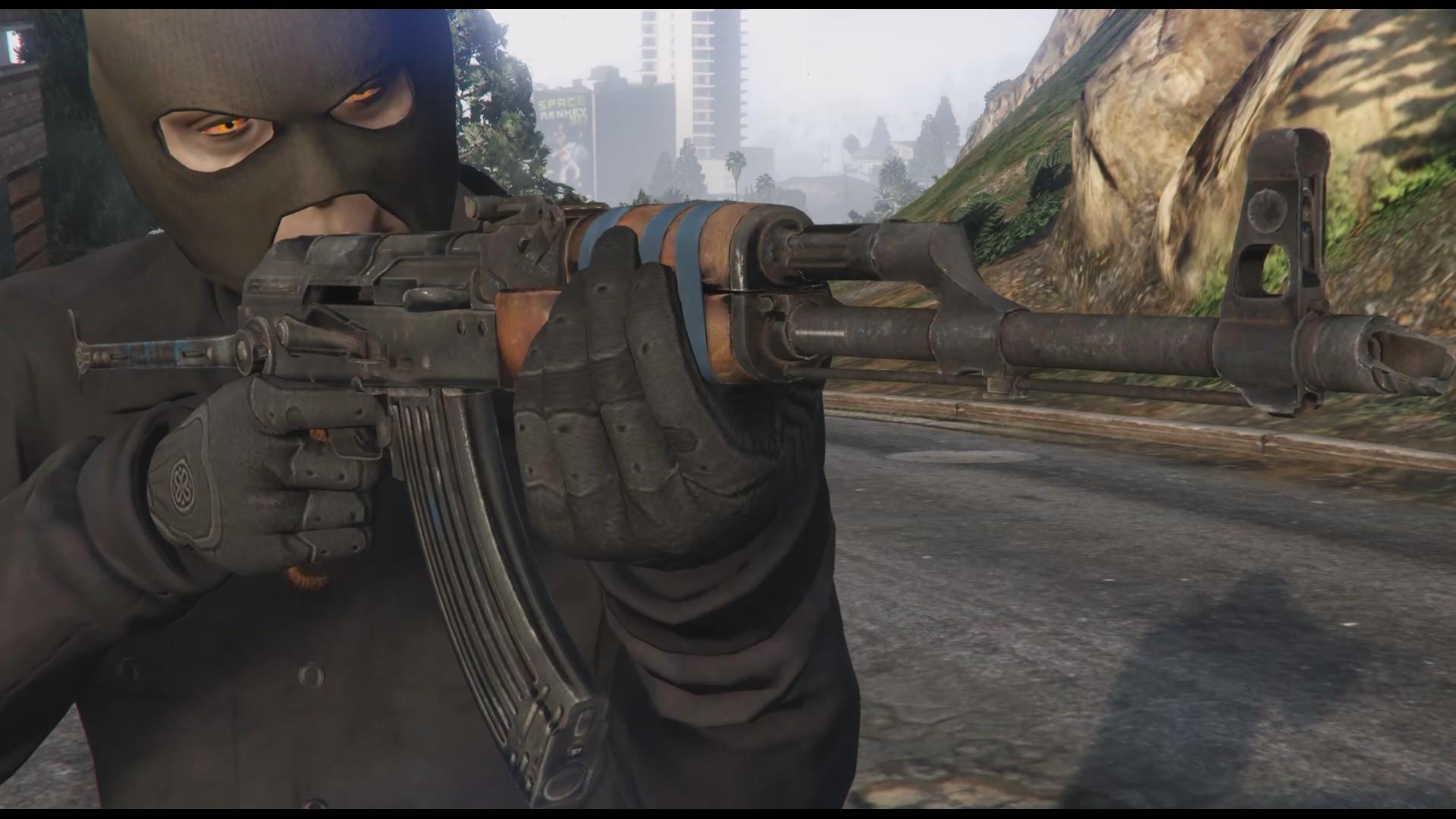 GTA5 真实化改造:AKMS 模型替换 MOD (完美动画)