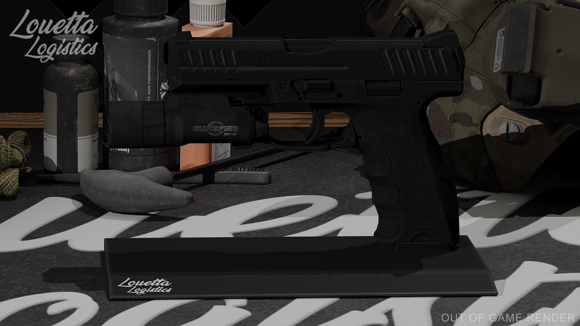 GTA5 高精度手枪改造:HK VP9 动态光影 MOD (带战术灯)