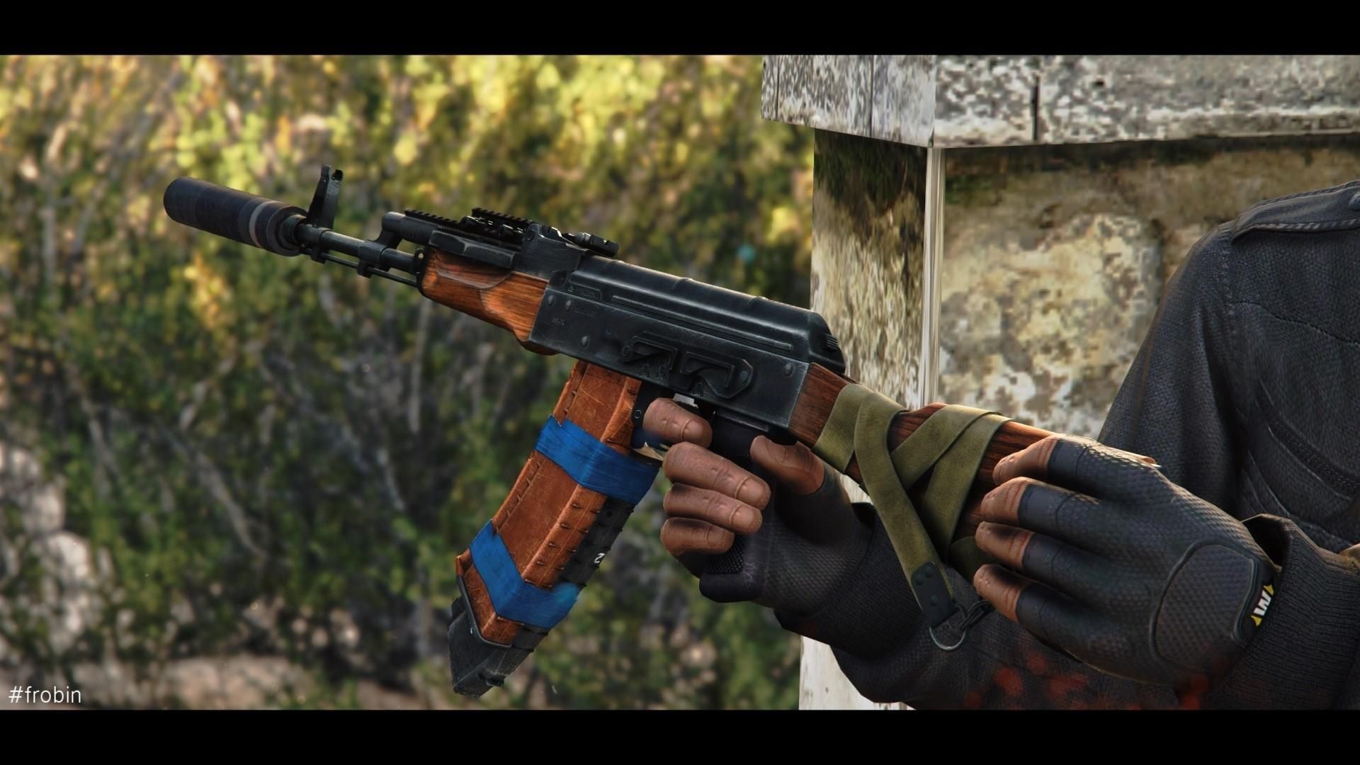 GTA5 真实材质 AK-74 MOD(包含完整动画与配件)