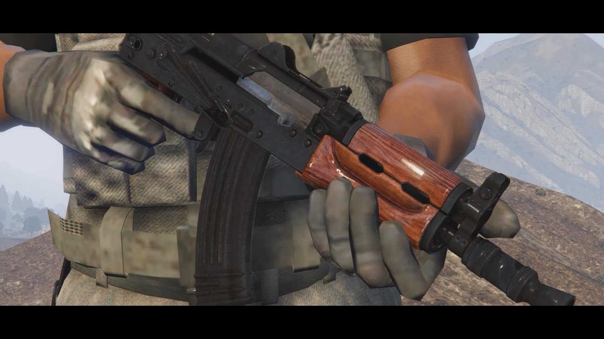 GTA5 现代经典:AK-74U 优化版 MOD (超写实金属光泽)