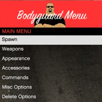 Bodyguard Menu 1.7